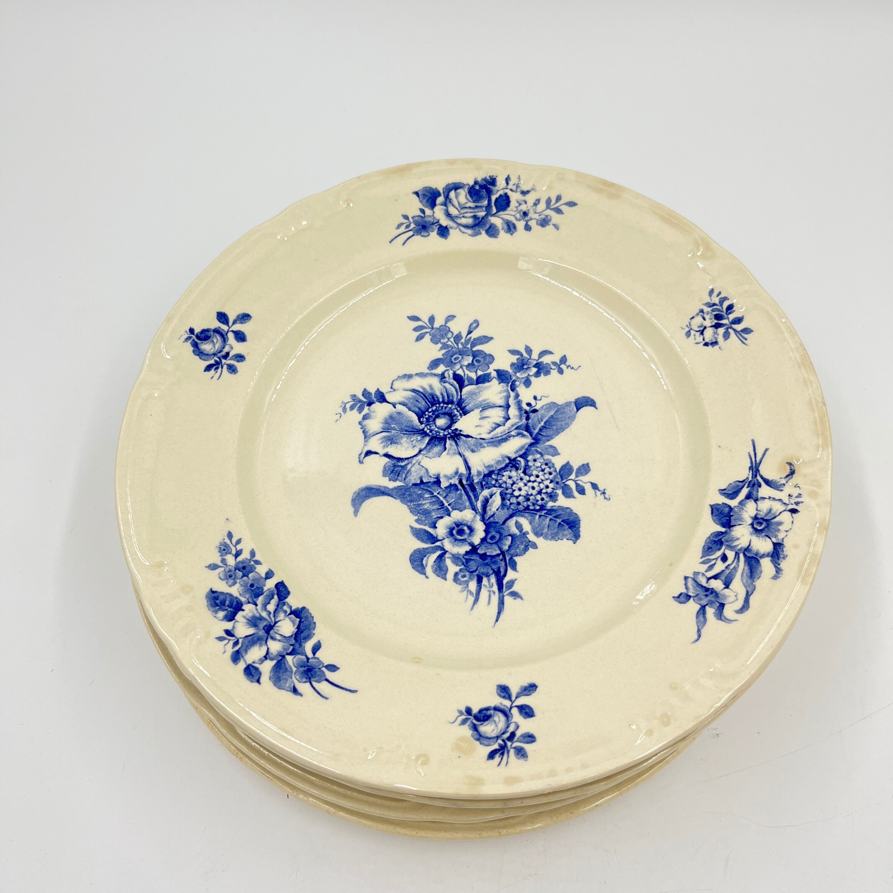 Set of 20 plates Boch Frères décor Rhodia