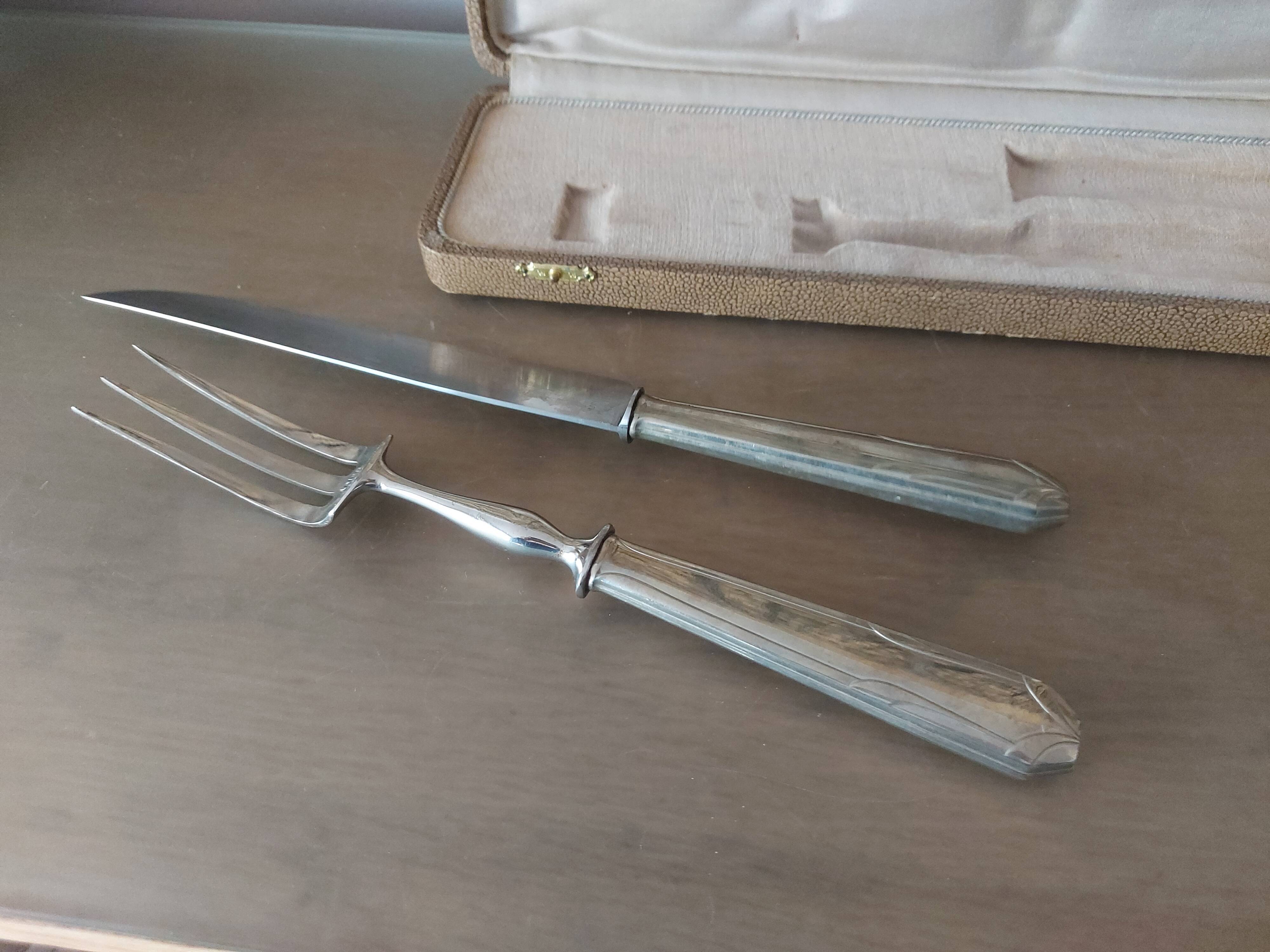 Art Deco silver leg meat serving box