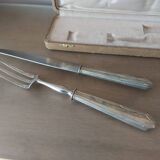 Art Deco silver leg meat serving box