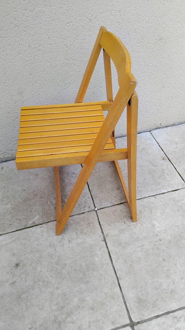 Chaise pliante vintage aldo jacober année 70