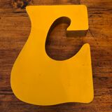 Metal letter c 70s