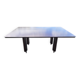 Mim table or large desk in rosewood and veneer Circa 1980