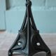 Art Nouveau pair of andirons in cast iron in the style of Hector Guimard, decor.