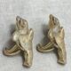 Solid brass panda-shaped wall hooks