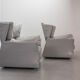 Cassina Lounge Chairs 'Viola d'Amore' by Piero de Martini & Footstool 1970s