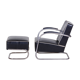 Black mucke melder armchair and ottoman 1930s czechia