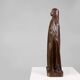Large Holy Maria Statue in Bronze Painted Plaster, Belgium, 1930s