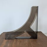 Vintage smoked plexiglass vinyl record holder / 70s