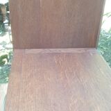 Asymmetrical oak cabinet