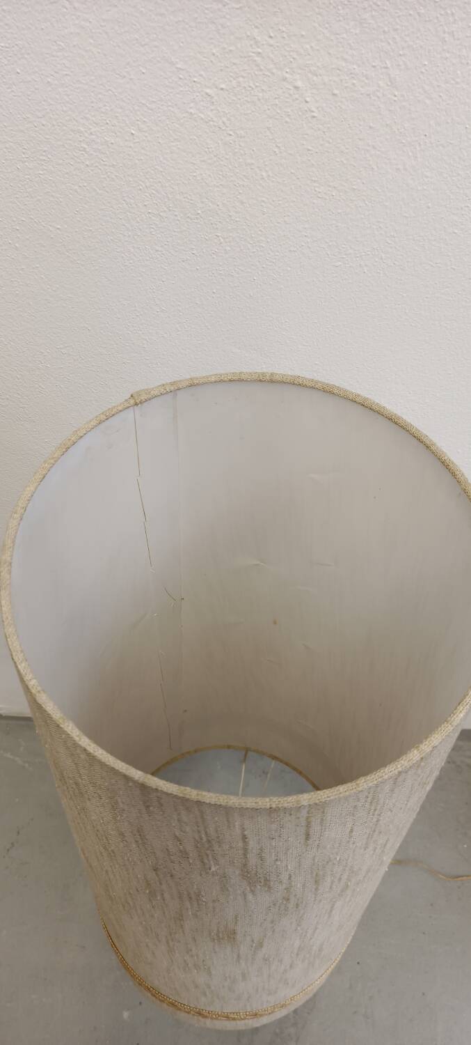 Glass and brass floor lamp