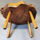 Coffee table elm tree trunk 70s