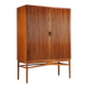 Danish high cabinet in teak with tambour doors Denmark 1960
