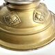 Scandinavian Art Deco Ceiling Lamp in Brass & Glass