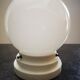 Ceiling lamp old opaline globe white base procelaine Art Deco Ø 15 cm