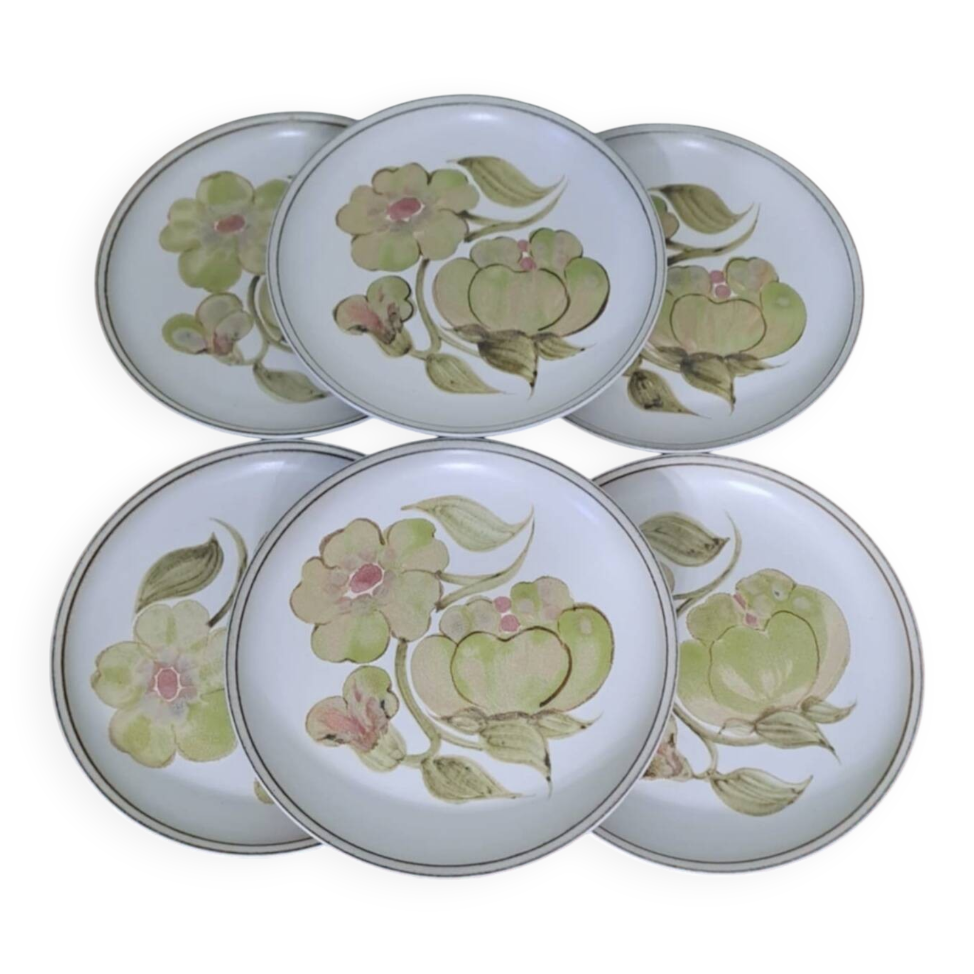 6 stoneware dinner plates