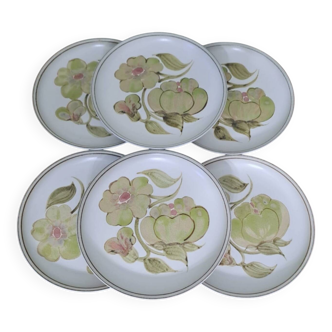 6 stoneware dinner plates