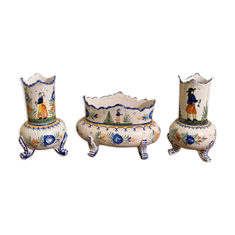 Quimper earthenware set