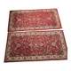 Ancien Paire Tapis Rouge Kashan Orient Oriental Ispahan Persan