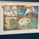 Large Original Swedish Graphic Sheet – "Composition" by Thormod Larsen – 1971 – Vintage and Framed – 79 × 59 cm (31.1" × 23.2")