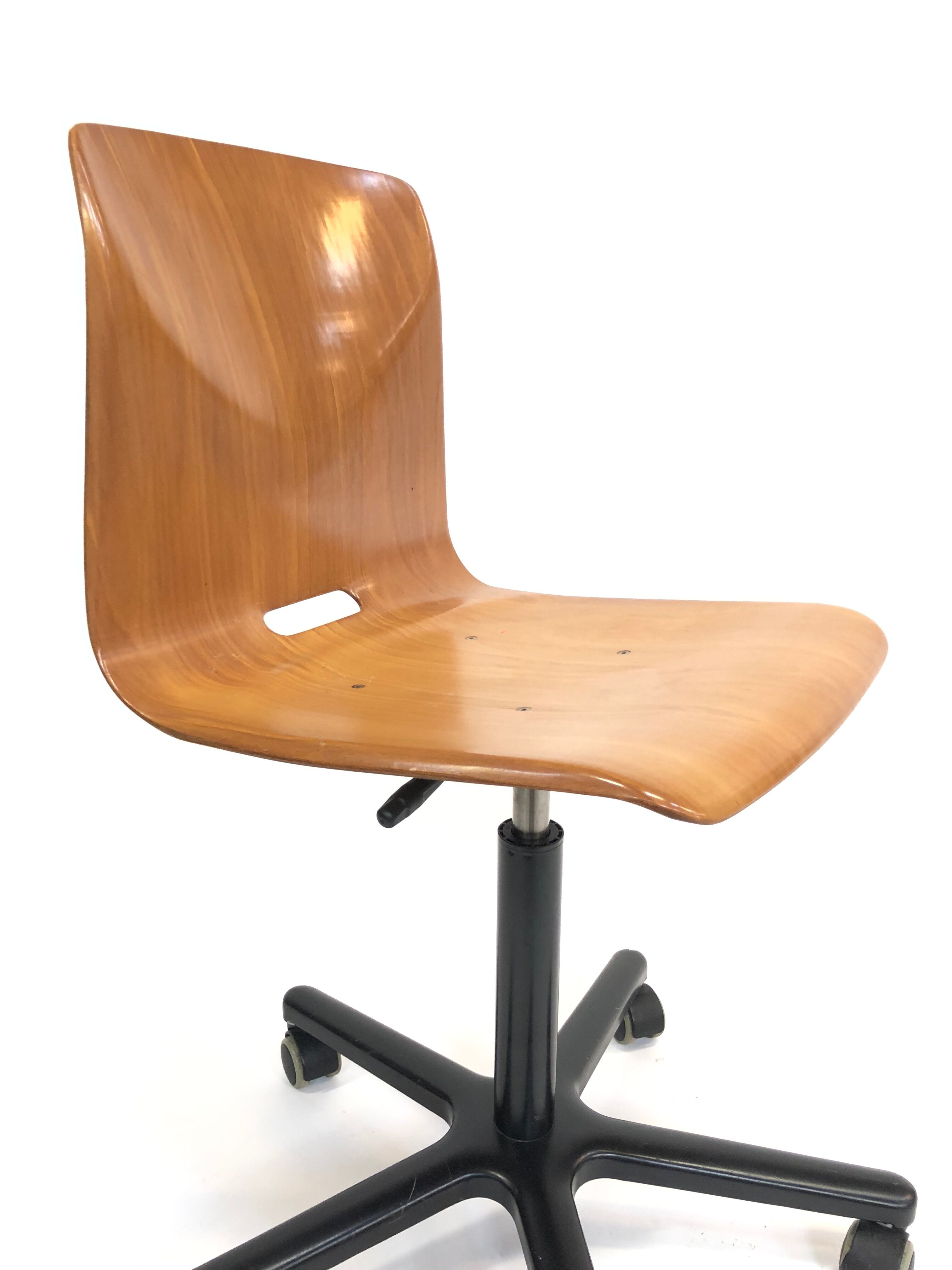 Woodmark vintage galvanitas Pagholz adjustable rotary work chair
