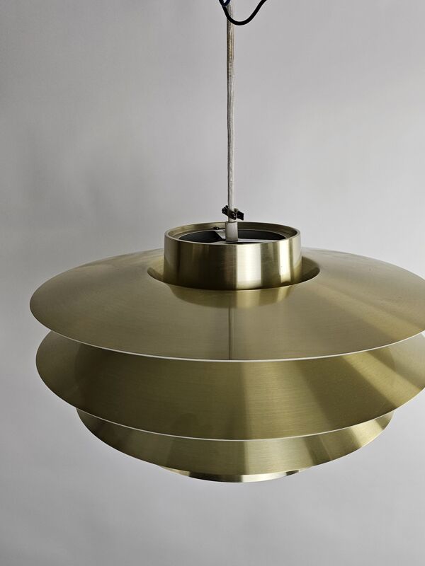 Suspension en laiton Verona Sven Middelboe Nordisk Solar Danemark, années 1970