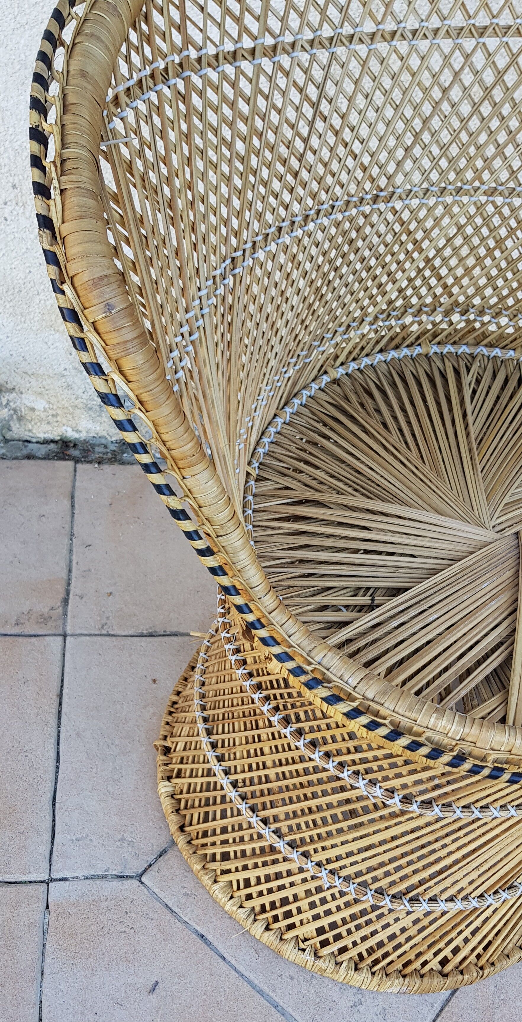 Island-inspired rattan armchair