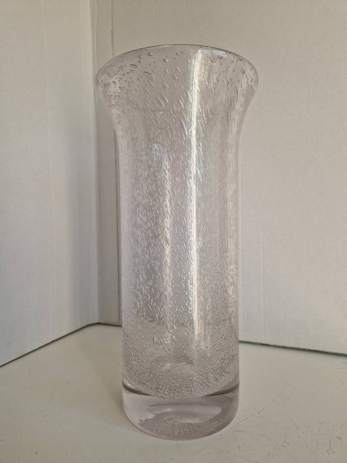 Large bubble glass vase in Biot style