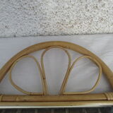 Mirror in bamboo and vintage rattan deco, 61x37 cm