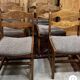 6 Vintage Brutalist Dining Chairs, 1970