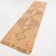 Tapis de couloir tribal turc crème et marron 3x12, 95x377 cm