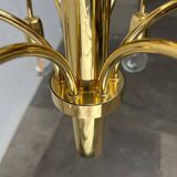 German vintage brass chandelier by Star Leuchten, 1970s.