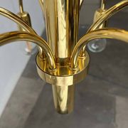 German vintage brass chandelier by Star Leuchten, 1970s.