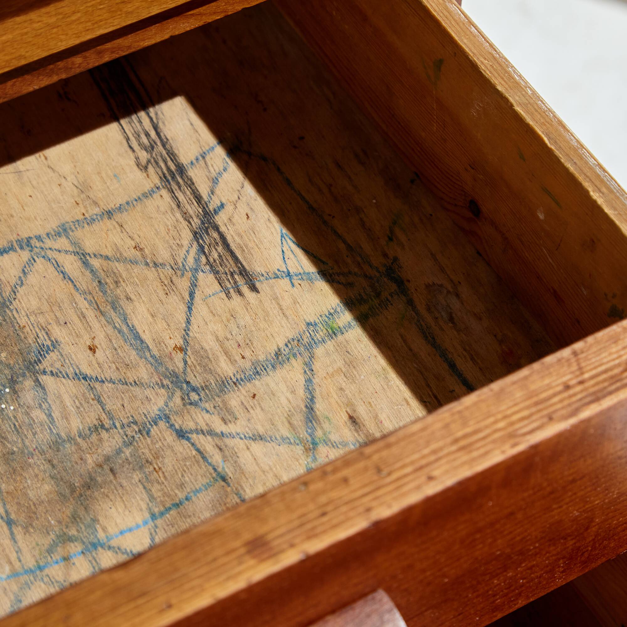 Restored teak and beech desk
