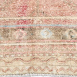 Brown red turkish runner rug, 90x336 cm