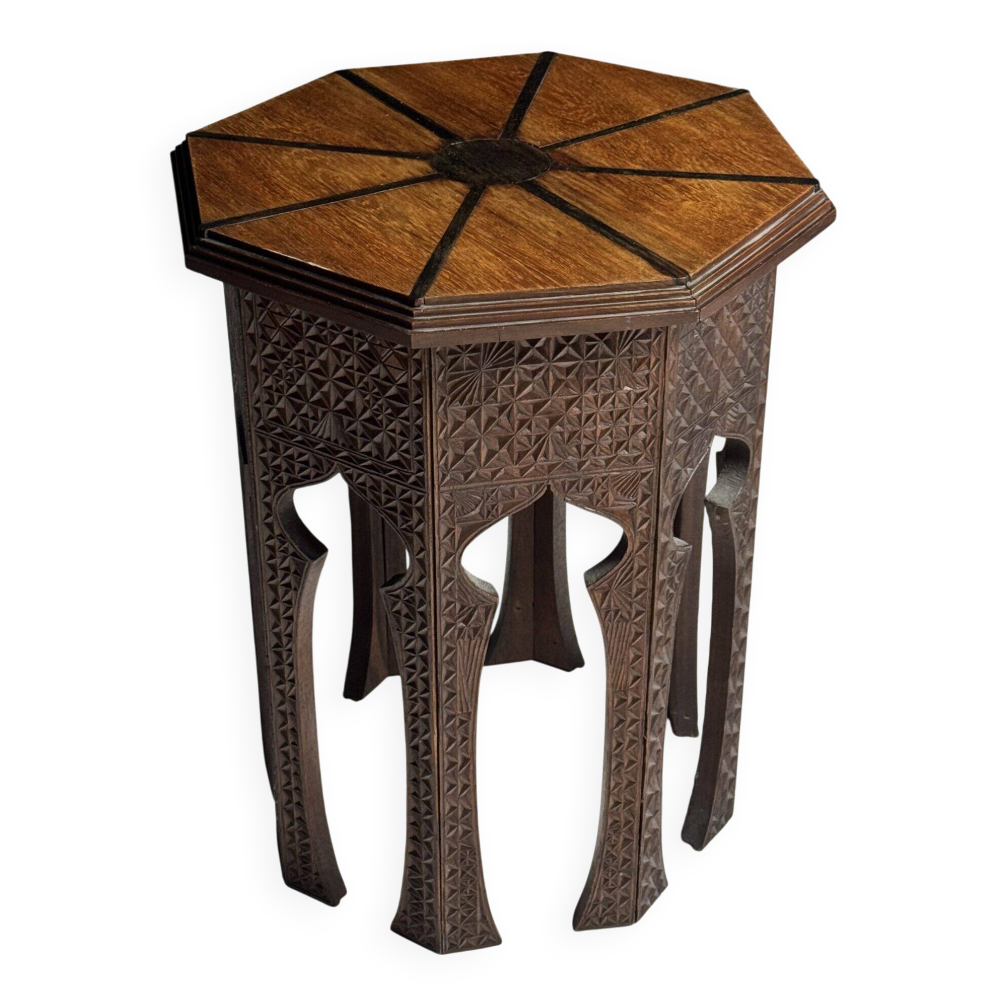 Table d'appoint anglo-indienne vers 1900