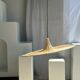 Large suspension, rattan luminaire in hat shape D:80cm