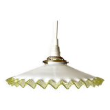 Suspension coupelle blanc vert