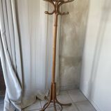 Curved wooden parrot coat rack by Baumann