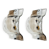 Set of 2 Murano Glass Wall or Ceiling Lamps by Carlo Nason for Mazzega