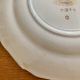 Lot of 6 white and golden vintage plates Poreylor l'Amandinoise France