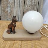 Art Deco table lamp German Shepherd