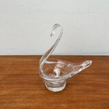 Vintage Glass Swan-Shaped Vase