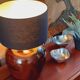 Glazed stoneware lamp base from the 1970s.