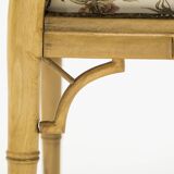 Pair of bamboo chairs caning around 1960
