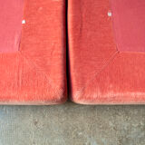 Bedroom in winked maple and fabric by Giovanni Offredi for Saporiti Italia 1970s