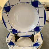 Many faience plates from Digoin Sarguemines, model Efel.