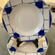 Many faience plates from Digoin Sarguemines, model Efel.