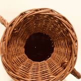 Large 50 cm wicker jar from the 60s and 70s