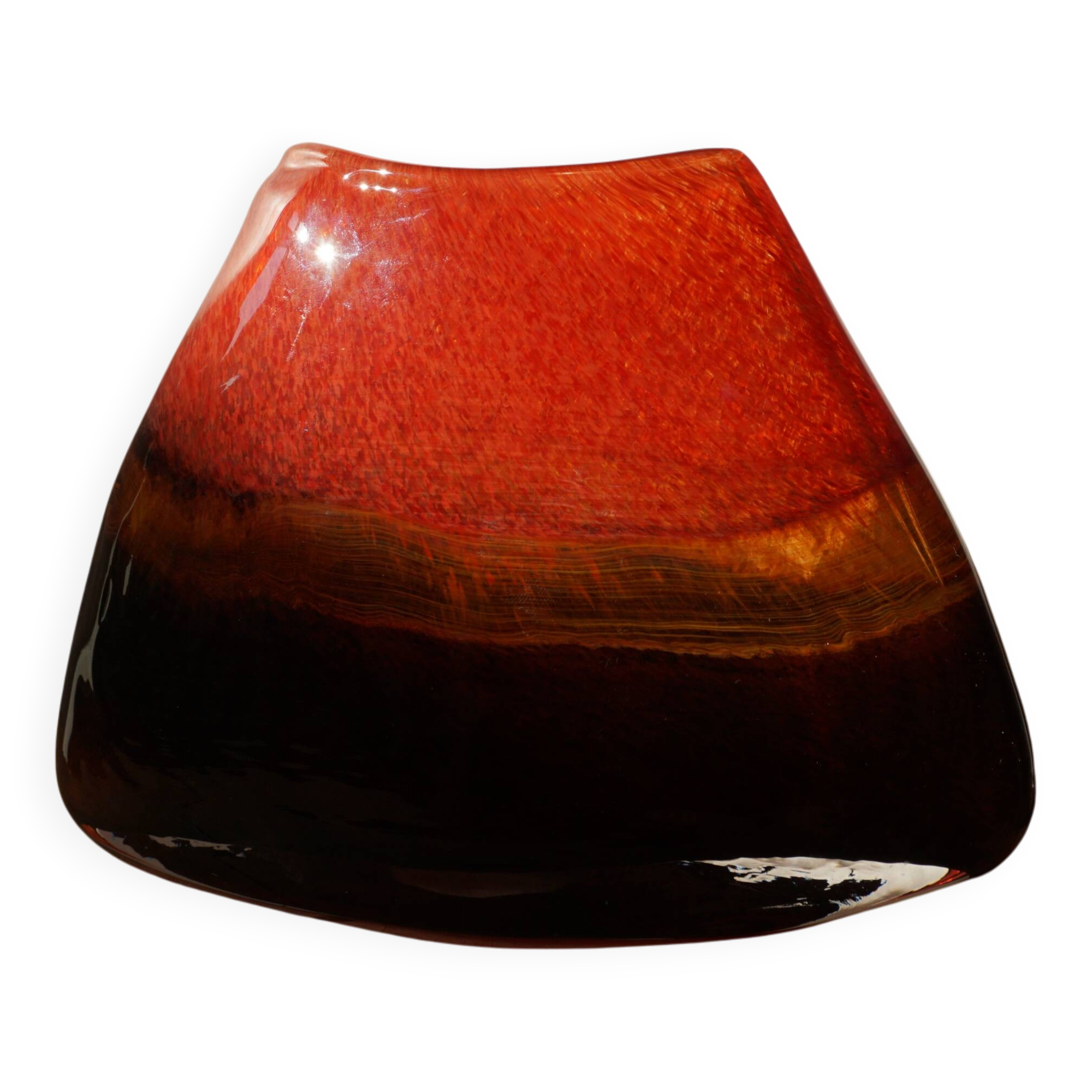 Vase contemporain en verre soufflé