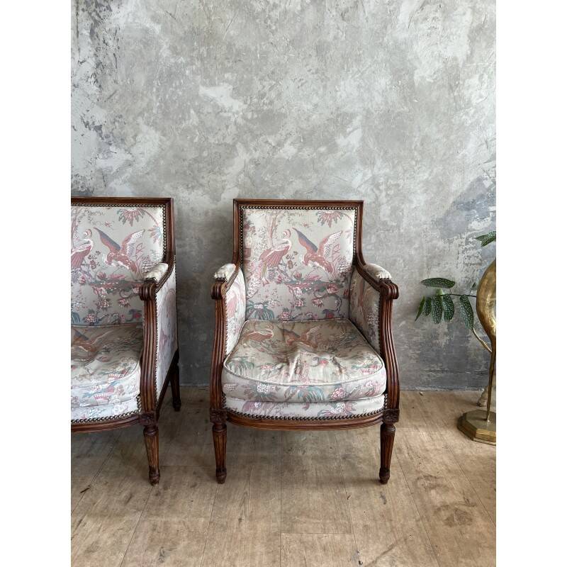 Antique bergère armchairs